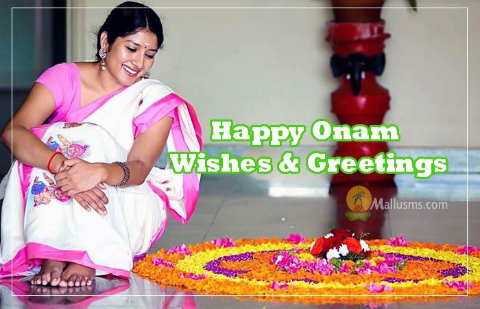 Happy Onam wishes greetings in Malayalam